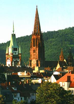 The cathedral in Freiburg